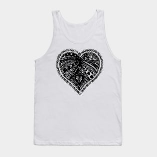 Valentine Heart 3 Aussie Tangle - Choose Your Own Background Colour Tank Top